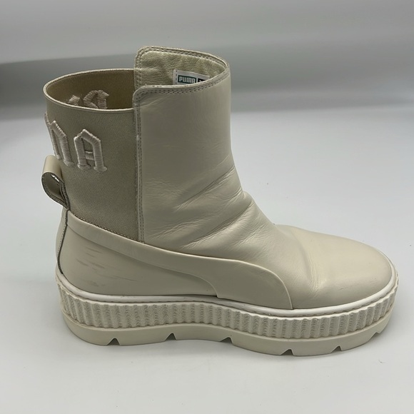 Fenty X Puma - By Rihanna Vanilla Ice Chelsea Chunky Leather Ankle Boot Size 8 - Picture 15 of 16